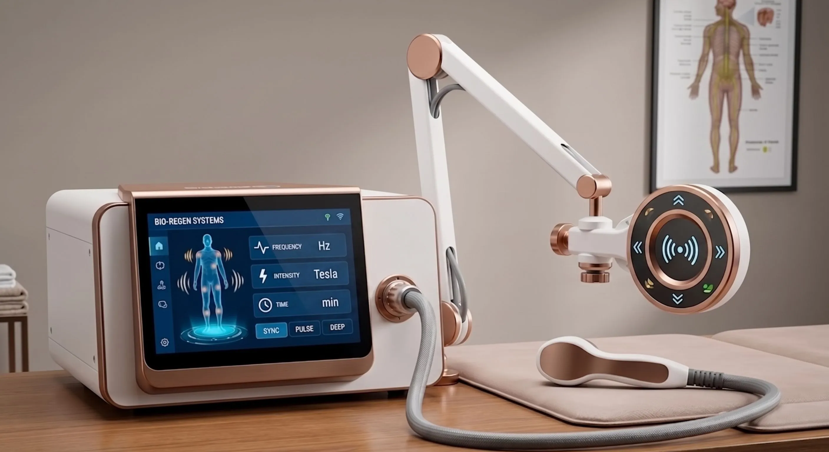 Symbolbild: PEMF - Visuelle Darstellung von Magnetfeldlinien oder Zell-Aufladung.